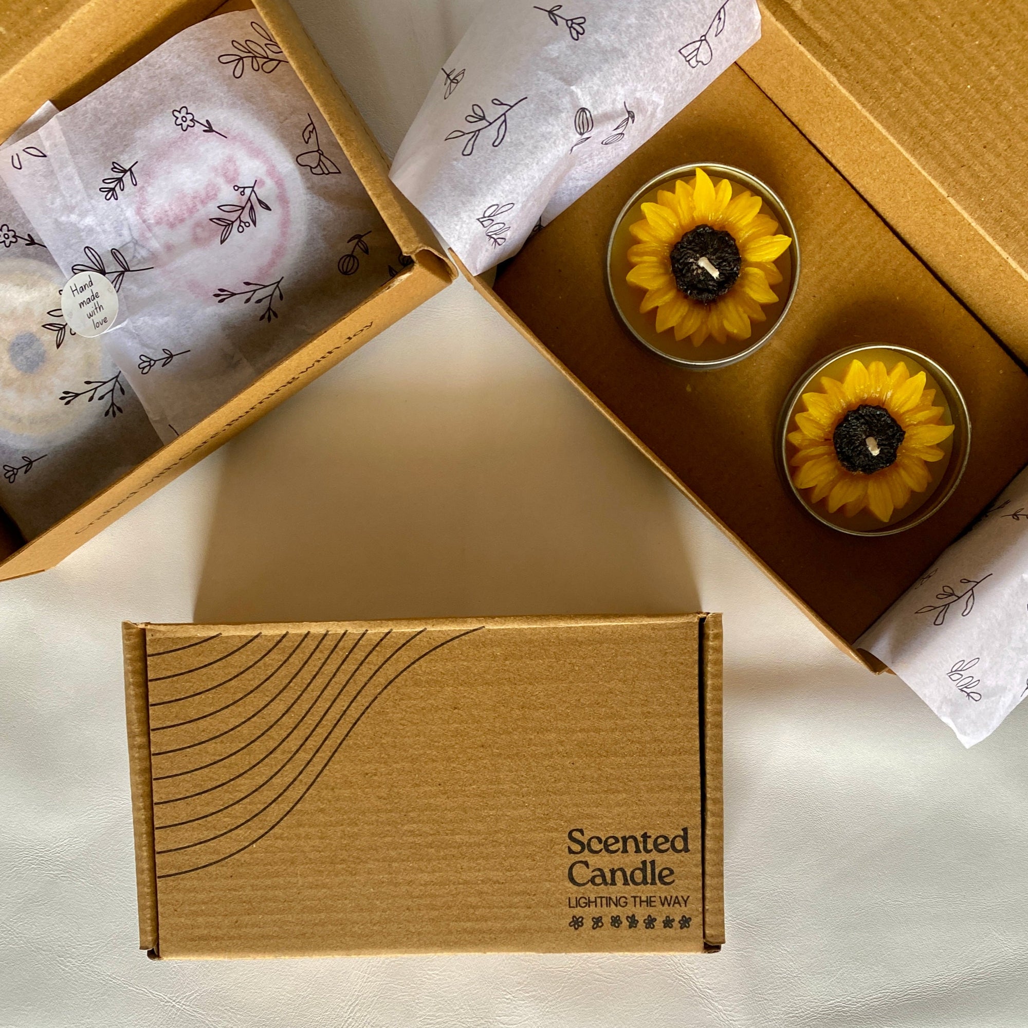 Sunflower Candle Gift Box