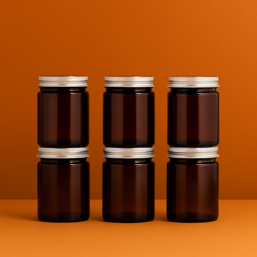 Amber Jar 100ml – Pack of 2, 6, or 12 Jars
