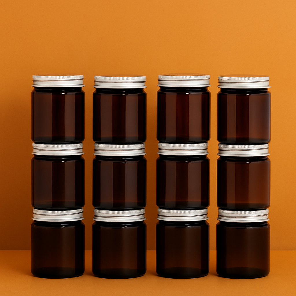 Amber Jar 100ml – Pack of 2, 6, or 12 Jars
